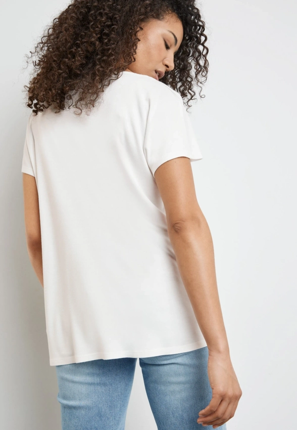 T-SHIRT DAMSKI Z CEKINOWĄ OZDOBĄ TAIFUN 571339-16138