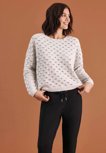 AŻUROWY SWETER DAMSKI BLUE SEVEN 248093