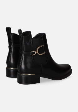 BOTKI DAMSKIE ZE SKÓRY EKOLOGICZNEJ ZAPINANE NA ZAMEK CLYO 60011 156