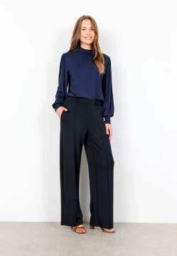 DZIANINOWE ELEGANCKIE SPODNIE DAMSKIE Z PRZESZYCIEM Z PRZODU SOYACONCEPT 27278