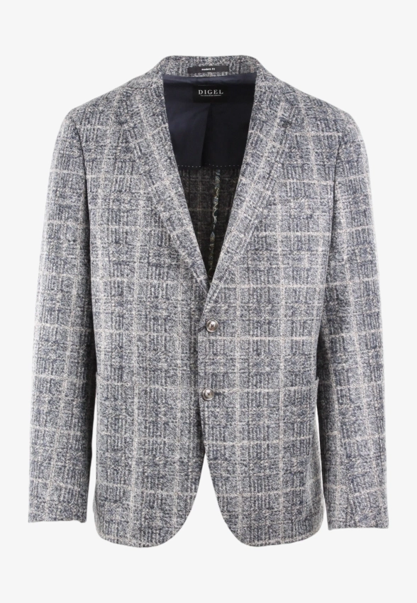 MARYNARKA MĘSKA W KRATĘ Z DOMIESZKĄ WEŁNY DIGEL EDW-1252513