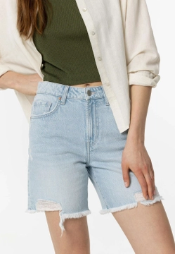 BERMUDY DAMSKIE JEANS Z PRZETARCIAMI BENNY TIFFOSI 10054524