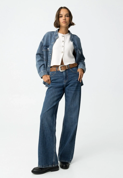 JEANSY DAMSKIE Z SZEROKIMI NOGAWKAMI TIFFOSI 10062699