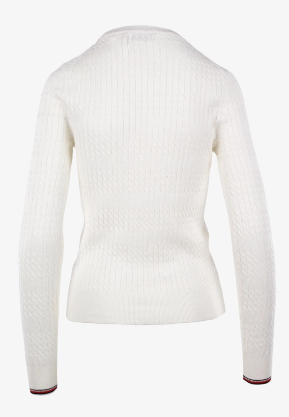 SWETER DAMSKI Z WARKOCZOWYM SPLOTEM BEVERLY HILLS POLO CLUB M537390