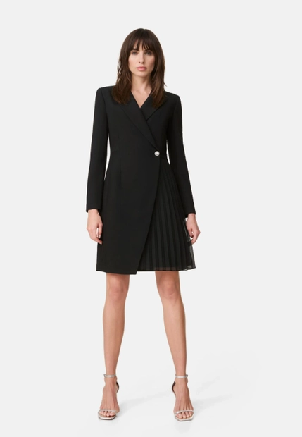 ELEGANCKA SUKIENKA Z PLISOWANĄ WSTAWKĄ TAIFUN 680407-11322