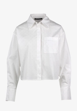 KRÓTKA KOSZULA DAMSKA Z MICRO KRZYSZTAŁKAMI PENNY BLACK KIRIE