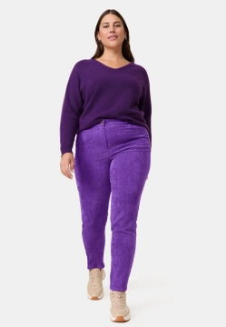 SZTRUKSOWE SPODNIE DAMSKIE SAMOON 520518-21157