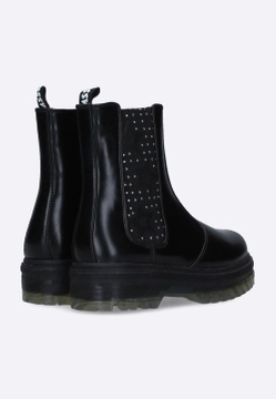 BOTKI DZIEWCZĘCE ZE SKÓRY EKOLOGICZNE OZDOBIONE CYRKONIAMI ASSO AG13822