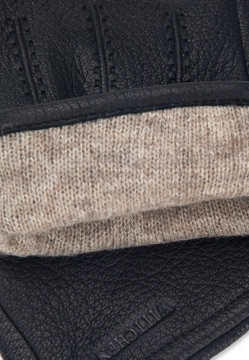 SKÓRZANE MĘSKIE RĘKAWICZKI Z WEŁNIANYM WNĘTRZEM WITTCHEN 44-6-703-1