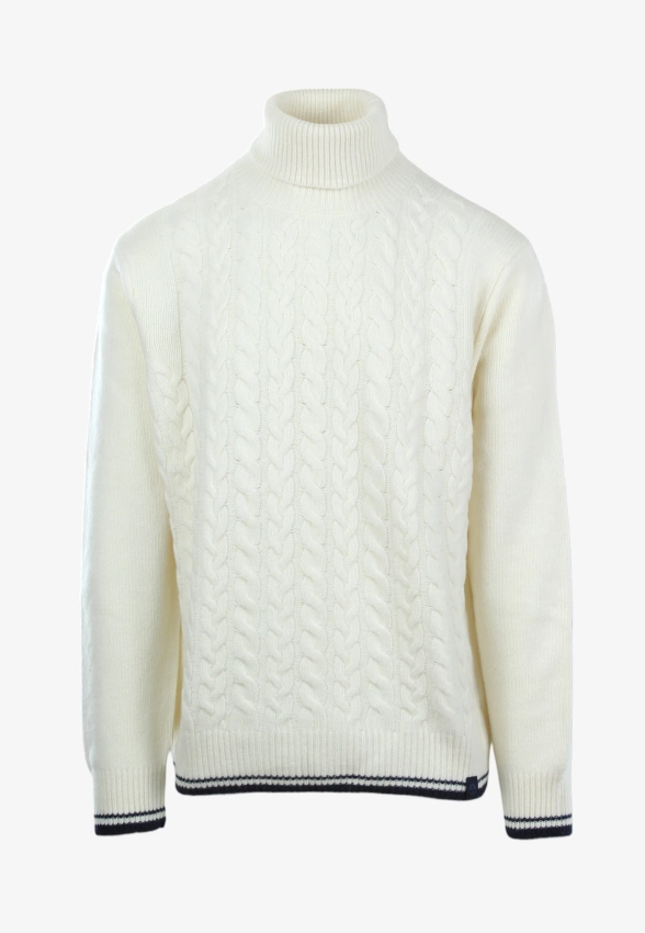 WEŁNIANY GOLF MĘSKI Z WARKOCZOWYM SPLOTEM NORTH SAILS 699198