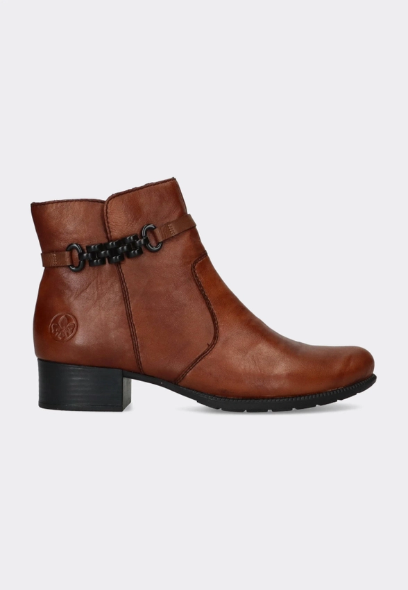 SKÓRZANE BOTKI DAMSKIE RIEKER 78676-25