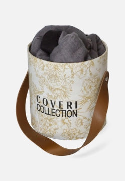 DUŻY CIEPŁY SZAL DAMSKI Z WĘŻOWYM WZÓREM COVERI COLLECTION 223505