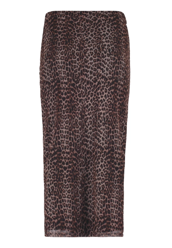 SPÓDNICA DAMSKA Z MARSZCZENIEM I ROZCIĘCIEM W PANTERKĘ HAILYS JUS-24519MES