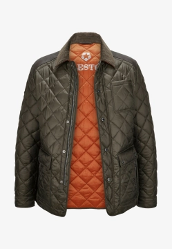 PIKOWANA KURTKA MĘSKA Z WSTAWKAMI SKÓRZANYMI MILESTONE 990474 60655