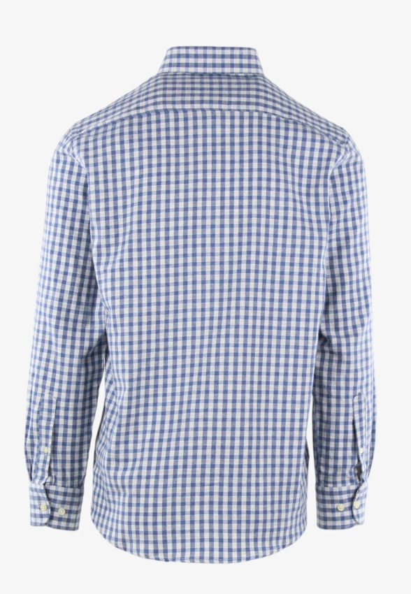 BAWEŁNIANA KOSZULA MĘSKA Z DŁUGIM RĘKAWEM W KRATĘ ASCOT SPORT 15284209