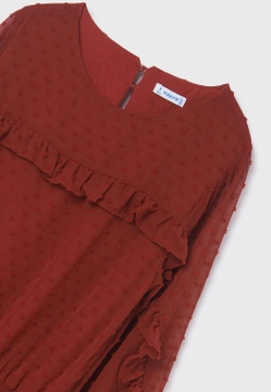 SUKIENKA DZIEWCZĘCA Z DŁUGIM RĘKAWEM I FALBANKĄ MAYORAL 7935