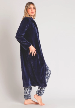 DŁUGI POLAROWY SZLAFROK DAMSKI ZAPINANY NA ZAMEK ADMAS 67165