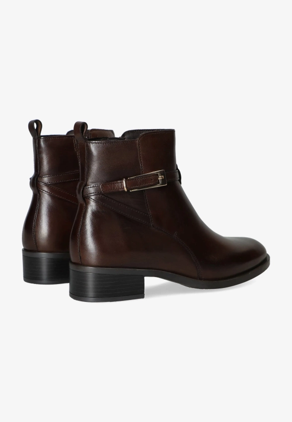 SKÓRZANE BOTKI DAMSKIE NA PŁASKIM OBCASIE DAMSKIE SHOELAB 5832