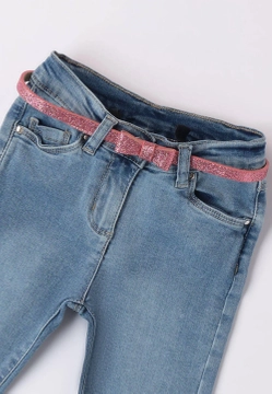 DZWONY JEANSY DZIEWCZĘCE Z PASKIEM I DO 4 8351