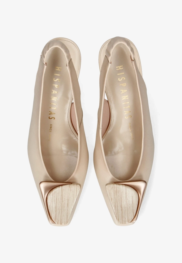 SKÓRZANE CZÓŁENKA DAMSKIE Z ODKRYTĄ PIĘTĄ HISPANITAS HV264762