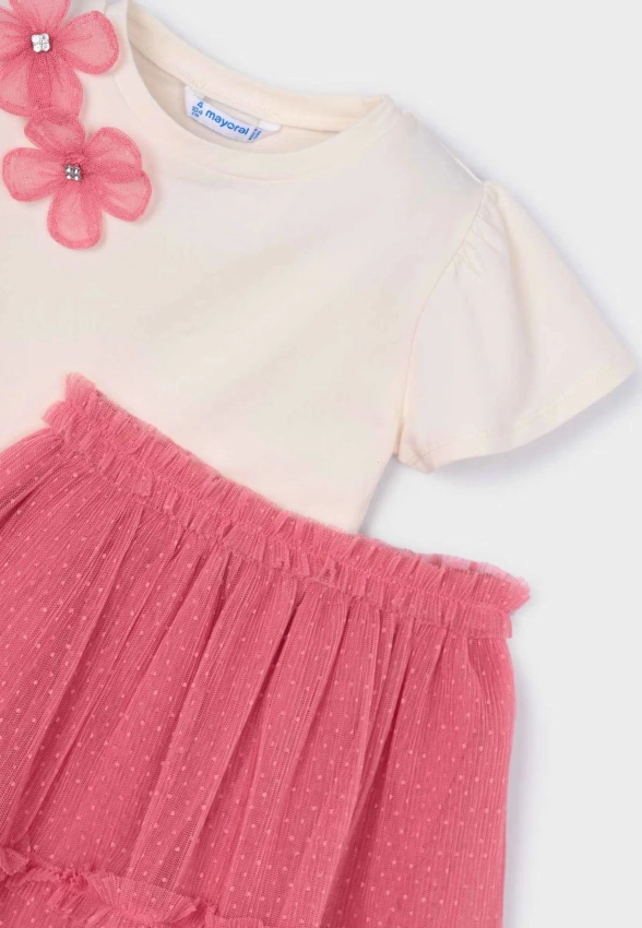 KOMPLET DZIEWCZĘCY T-SHIRT I SPÓDNICA MAYORAL 3946