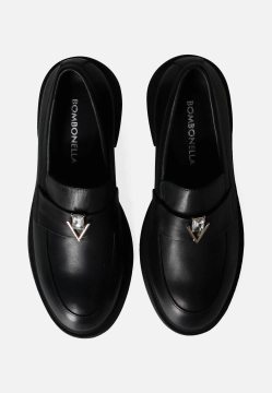 SKÓRZANE MOKASYNY DAMSKIE Z OZDOBĄ NA CHOLEWCE BOMBONELLA 8T P163 3072