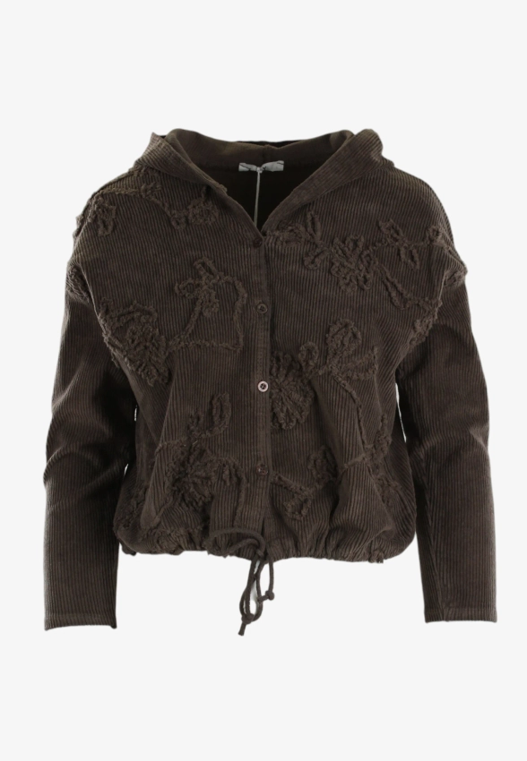 SZTRUKSOWA BLUZA DAMSKA Z KAPTUREM HAILYS TIP-25617