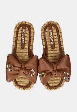 SKÓRZANE KLAPKI DAMSKIE NA GRUBSZEJ PODESZWIE BOCCATO 331TIM04