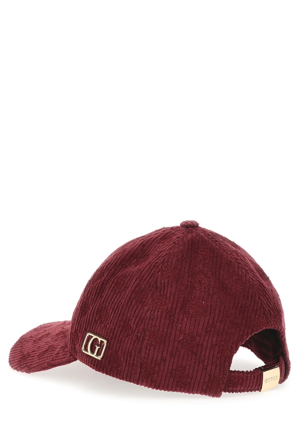 SZTRUKSOWA CZAPKA  Z DASZKIEM Z LOGO 4G PEONY GUESS AW5391 POL01