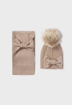 KOMPLET CZAPKA + SZALIK Z KOKARDĄ DLA DZIEWCZYNKI MAYORAL 10342