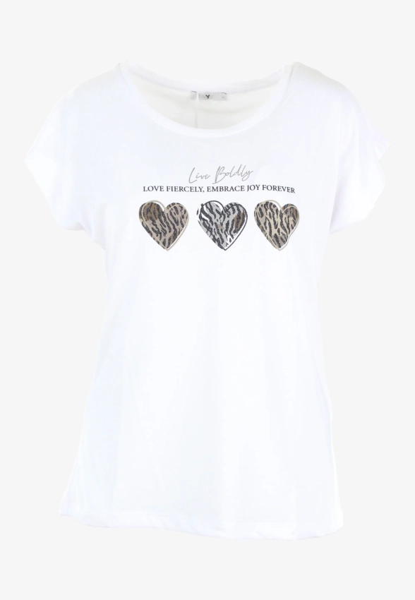 T-SHIRT DAMSKI Z DOMIESZKĄ WISKOZY HAILYS CAN-TF-202501