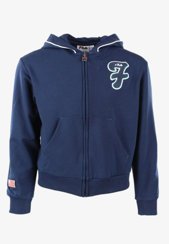 BLUZA DZIEWCZĘCA Z KAPTUREM ZAPINANA NA ZAMEK FILA DFAV3586F