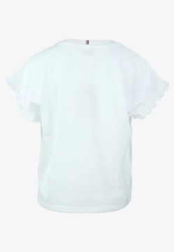 T-SHIRT DZIEWCZĘCY Z FALBANKOWYM RĘKAWEM TOMMY HILFIGER KG0KG08970