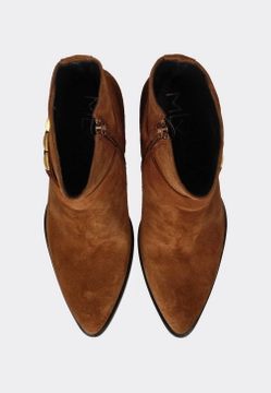 BOTKI DAMSKIE ZE SKÓRY ZAMSZOWEJ NA OBCASIE MLV 299-LUCIANA02