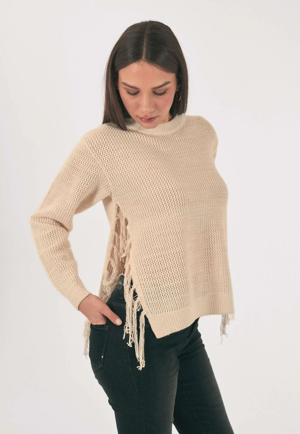 SWETER DAMSKI Z ROZCIĘCIAMI YES ZEE M013 IN00