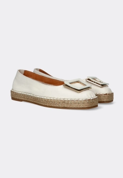 SKÓRZANE ESPADRYLE - BALERINY DAMSKIE SHOELAB 368-K607