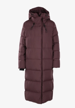 DŁUGA PUCHOWA KURTKA DAMSKA Z KAPTUREM JUNGE 225-1036-52