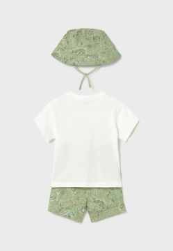KOMPLET CHLOPIECY T-SHIRT BERMUDY CZAPKA MAYORAL 1667