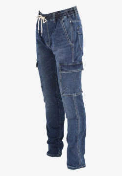 JEANSY MĘSKIE Z KIESZENIAMI CARGO KEY JEY 4953 87 1080