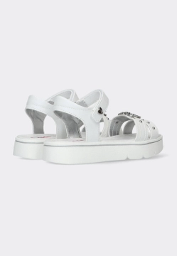 SANDAŁY DZIEWCZĘCE Z METALOWĄ OZDOBĄ Z NAPISEM LOVE ASSO AG14843A