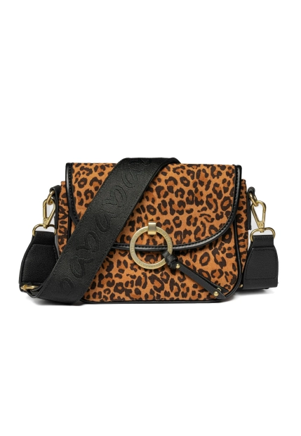 MAŁA TOREBKA DAMSKA Z KLAPĄ W PANTERKĘ ARA 16-21614-93