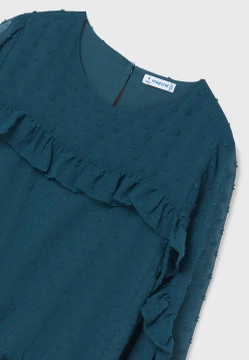 SUKIENKA DZIEWCZĘCA Z DŁUGIM RĘKAWEM I FALBANKĄ MAYORAL 7935