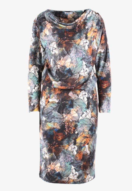 DZIANINOWA SUKIENKA DAMSKA Z GUMKĄ W PASIE TOP BIS TIFA