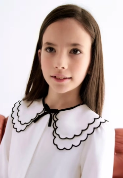 BLUZKA DZIEWCZĘCA Z OZDOBNYM KOŁNIERZEM MAYORAL 5612