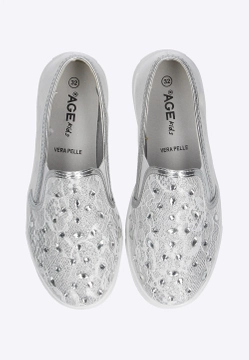 Półbuty dziewczęce wsuwane ze zdobieniem AGE KIDS 147508