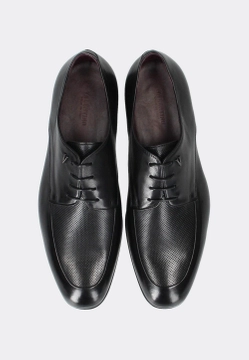 SKÓRZANE PÓŁBUTY MĘSKIE Z AŻUROWĄ WSTAWKĄ VALENTINO 20413-NNSV