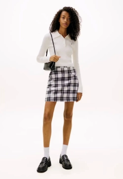 SPÓDNICA DAMSKA MINI W KRATĘ TOMMY JEANS DW0DW21461