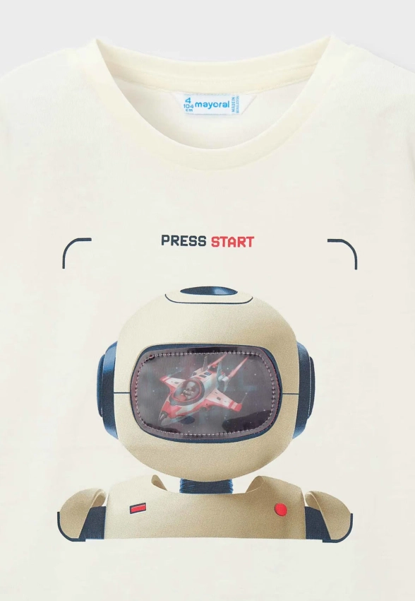 T-SHIRT CHŁOPIĘCY Z NADRUKIEM MAYORAL 3065