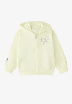 BLUZA DZIEWCZĘCA Z KAPTUREM ZAPINANA NA ZAMEK I DO 4 G349 00