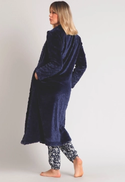 DŁUGI POLAROWY SZLAFROK DAMSKI ZAPINANY NA ZAMEK ADMAS 67165